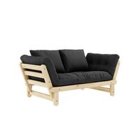 Beat Sofa Clear Lacquered Pine/734 Dark Grey