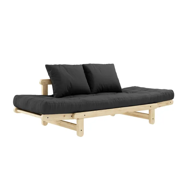 Beat Sofa Clear Lacquered Pine/734 Dark Grey