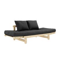 Beat Sofa Clear Lacquered Pine/734 Dark Grey