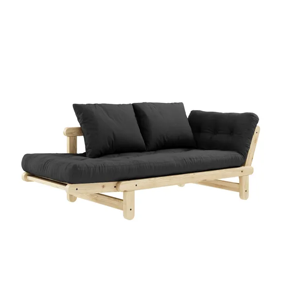 Beat Sofa Clear Lacquered Pine/734 Dark Grey