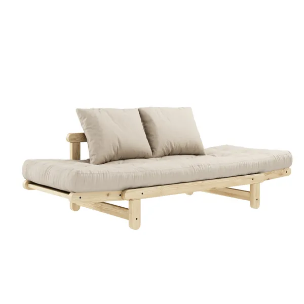 Beat Sofa Clear Lacquered Pine/747 Beige