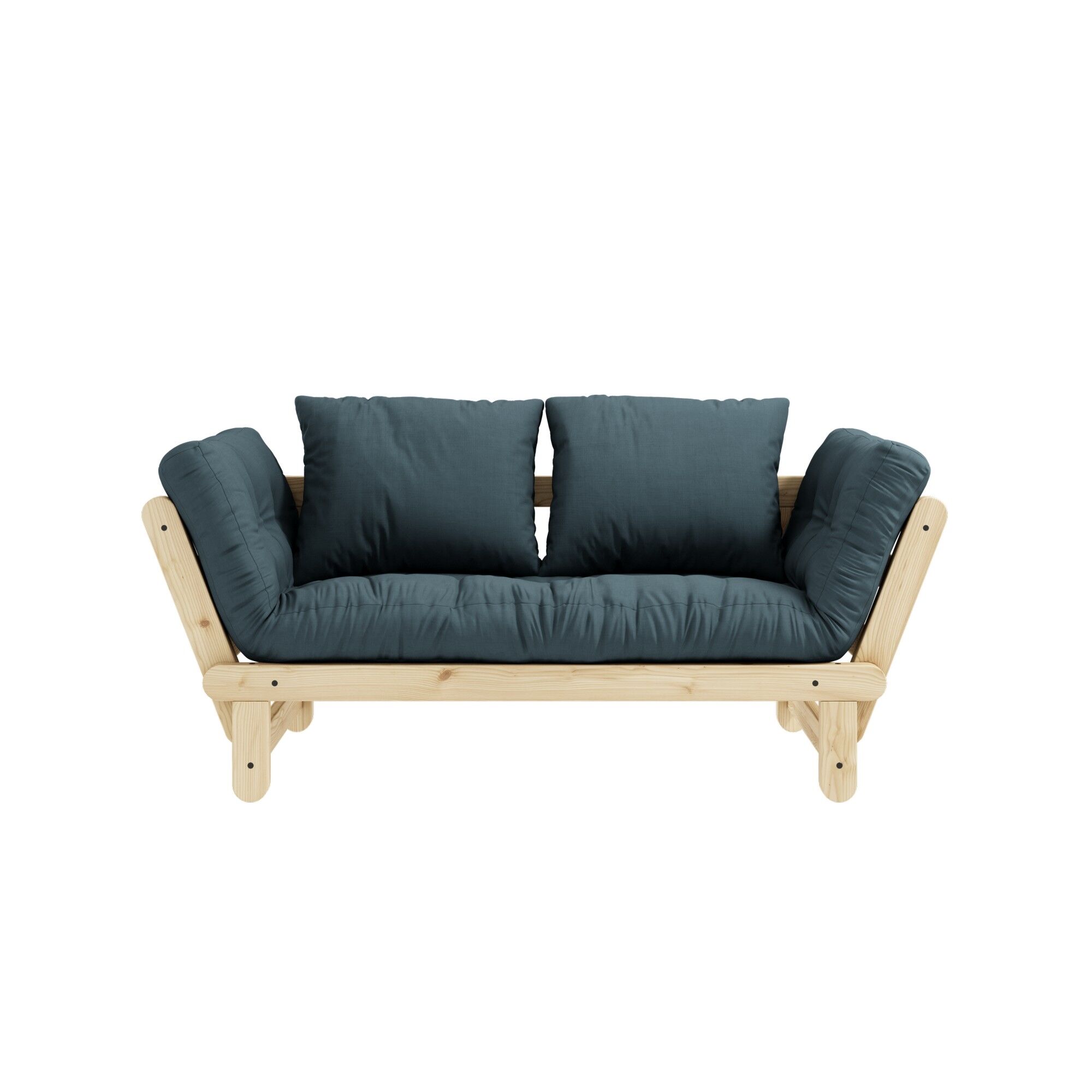 Beat Sofa Klarlakkert Furu/757 Petrol Blå