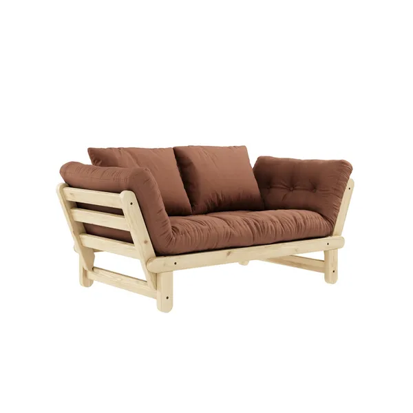 Beat Sofa Clear Lacquered Pine/759 Clay Brown