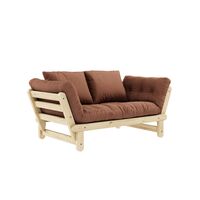 Beat Sofa Clear Lacquered Pine/759 Clay Brown