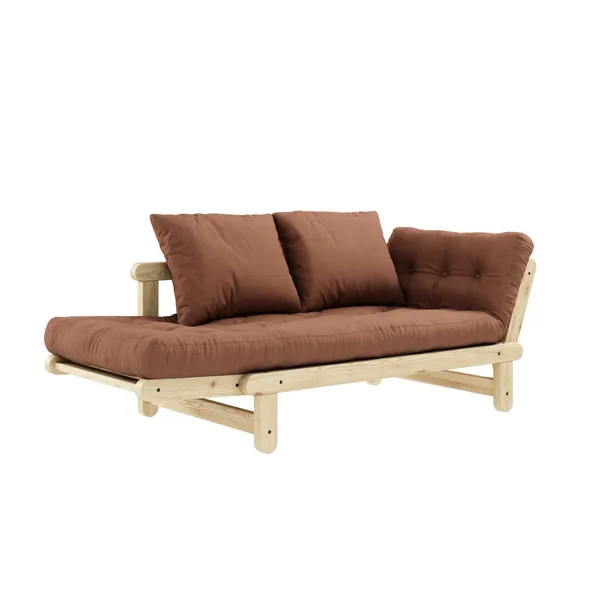 Beat Sofa Clear Lacquered Pine/759 Clay Brown