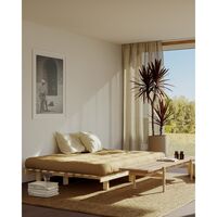 Lean Sofa Bed 130x190 Raw/757 Petrol Blue
