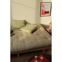 Lean Sofa Bed 130x190 Raw/757 Petrol Blue