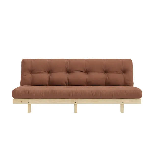 Lean Sofa Bed 130x190 Raw/759 Clay Brown