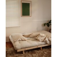 Lean Sofa Bed 130x190 Raw/759 Clay Brown