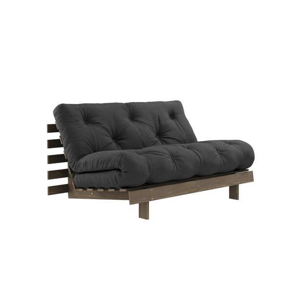 Canapé-lit Roots 140x200 Caroube Brun/734 Gris Foncé