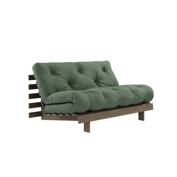 Canapé-lit Roots 140x200 Caroube Brun/756 Vert Olive
