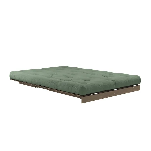 Canapé-lit Roots 140x200 Caroube Brun/756 Vert Olive