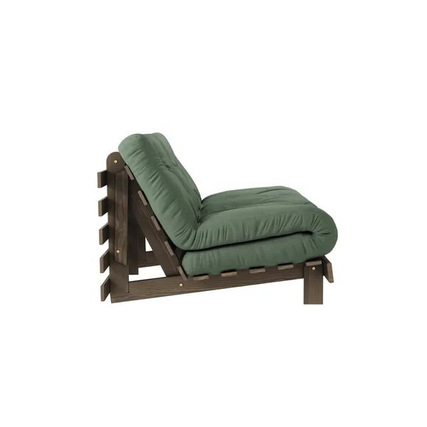 Canapé-lit Roots 140x200 Caroube Brun/756 Vert Olive
