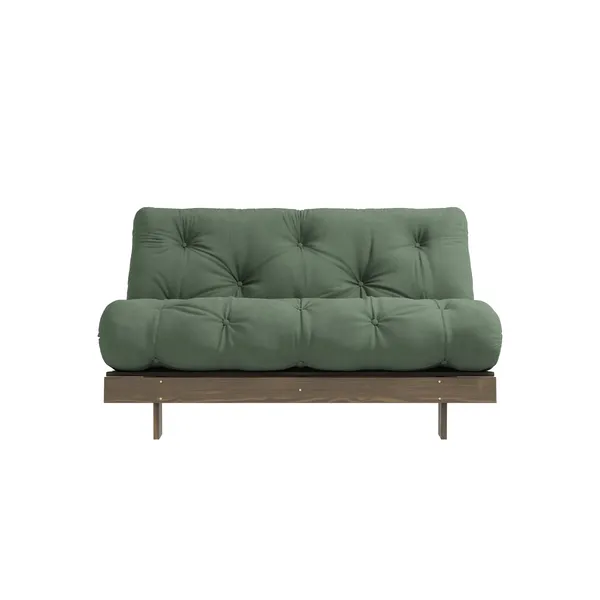 Canapé-lit Roots 140x200 Caroube Brun/756 Vert Olive