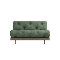 Canapé-lit Roots 140x200 Caroube Brun/756 Vert Olive