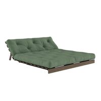 Roots Sovesofa 160x200 Johannesbrunt/756 Olivengrønn