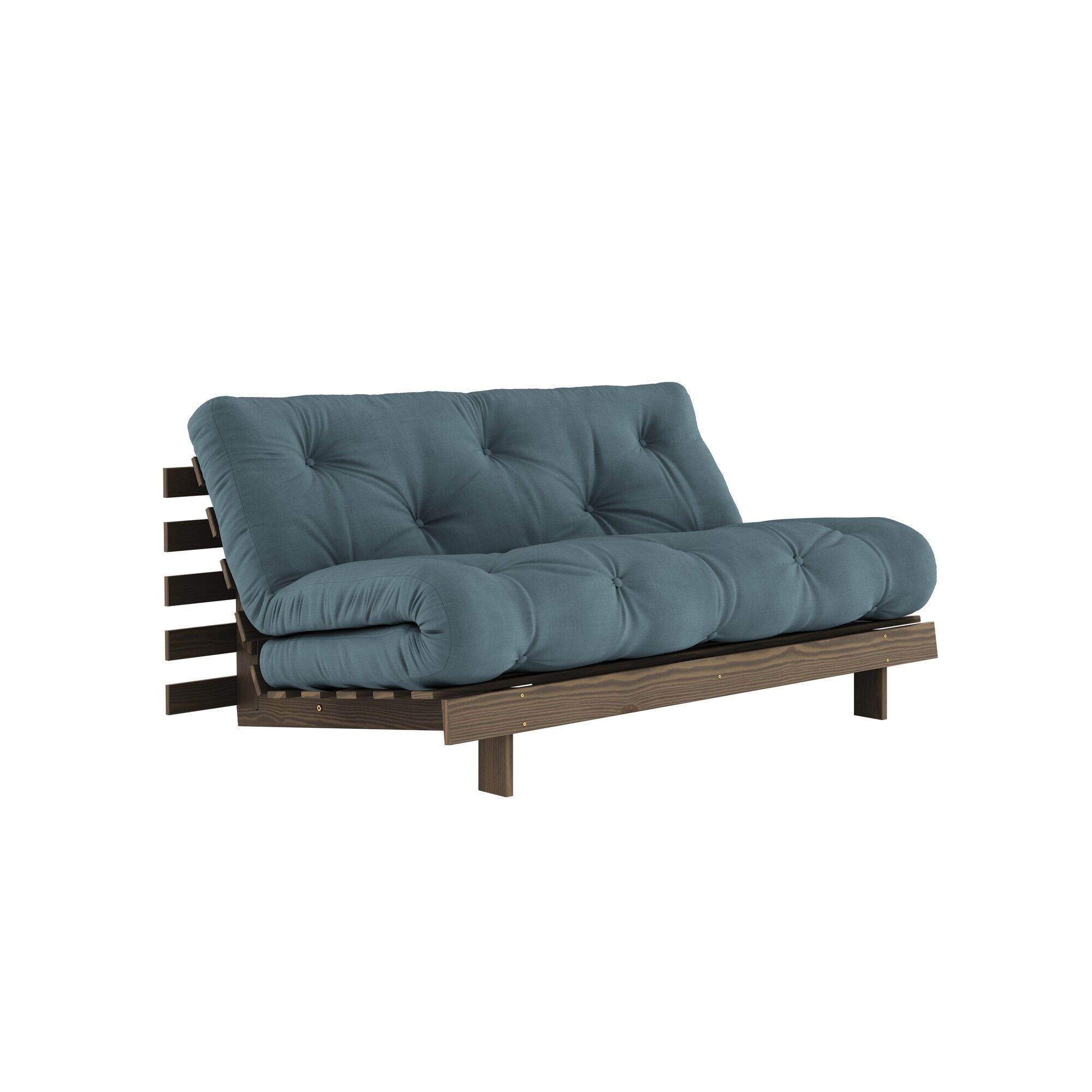 Roots Sovesofa 160×200 Johannesbrunt/757 Petrolblå