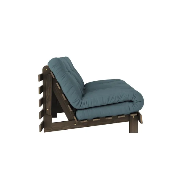 Roots Sovesofa 160x200 Johannesbrunt/757 Petrolblå