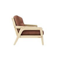 Grab Sofa Bed Clear Lacquered Pine/759 Clay Brown