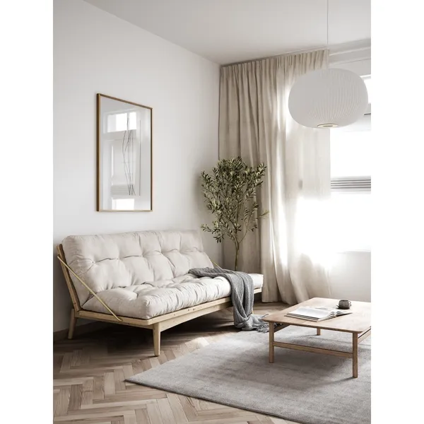 Folk Sofa Clear Lacquered Pine/ 734 Dark Grey