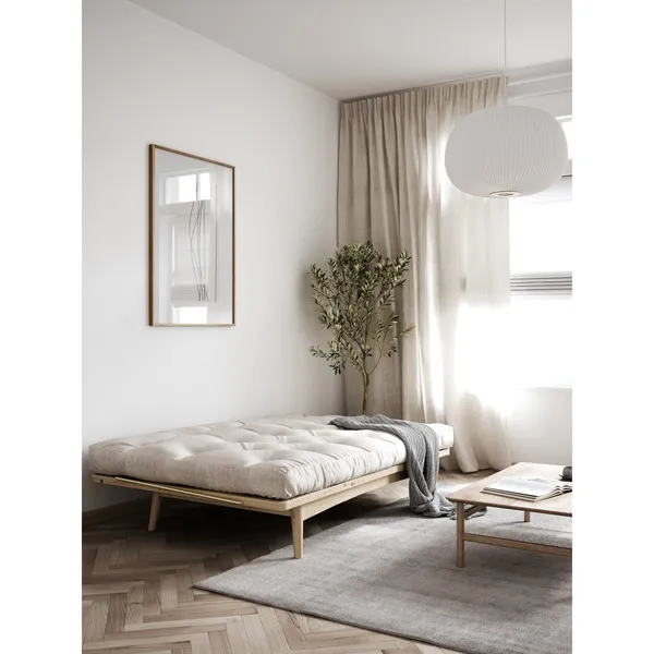 Folk Sofa Clear Lacquered Pine/ 734 Dark Grey