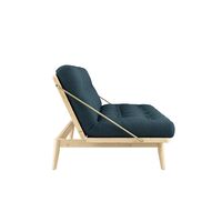 Folk Sofa Clear Lacquered Pine/ 757 Petrol Blue