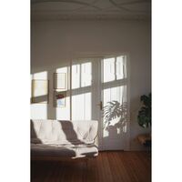 Folk Sofa Clear Lacquered Pine/ 757 Petrol Blue
