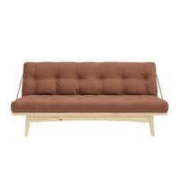 Folk Sofa Clear Lacquered Pine/ 759 Clay Brown