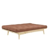 Folk Sofa Clear Lacquered Pine/ 759 Clay Brown