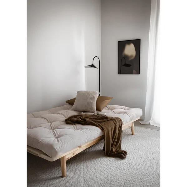 Folk Sofa Clear Lacquered Pine/ 759 Clay Brown