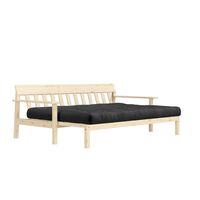 Unwind Sofa Bed Clear Lacquered Pine/734 Dark Grey