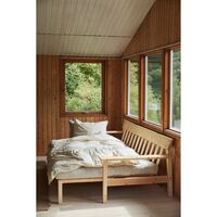 Unwind Sofa Bed Clear Lacquered Pine/734 Dark Grey