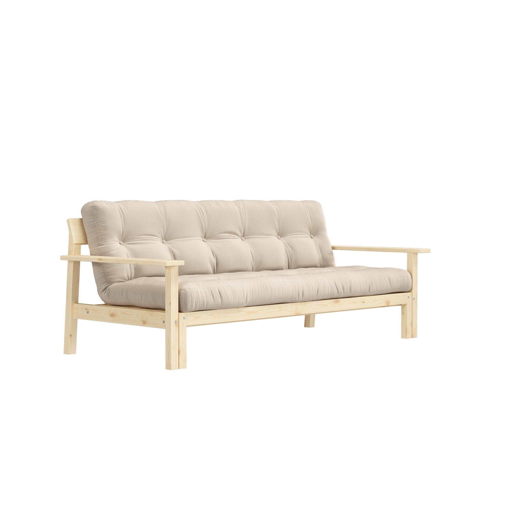 Unwind Sovesofa Klarlakeret Fyrretr/747 Beige