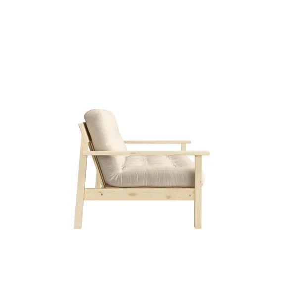 Unwind Sofa Bed Clear Lacquered Pine/747 Beige