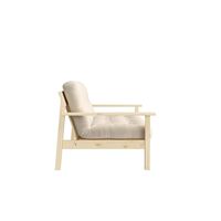 Unwind Sofa Bed Clear Lacquered Pine/747 Beige