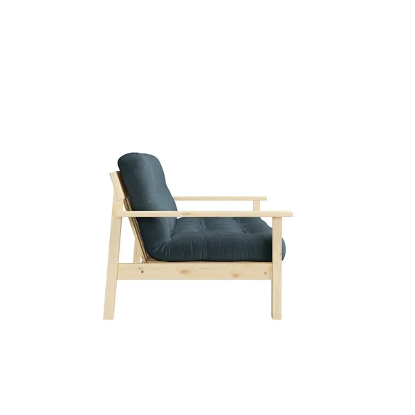 Unwind Sofa Bed Clear Lacquered Pine/757 Petrol Blue