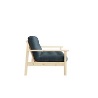 Unwind Sofa Bed Clear Lacquered Pine/757 Petrol Blue