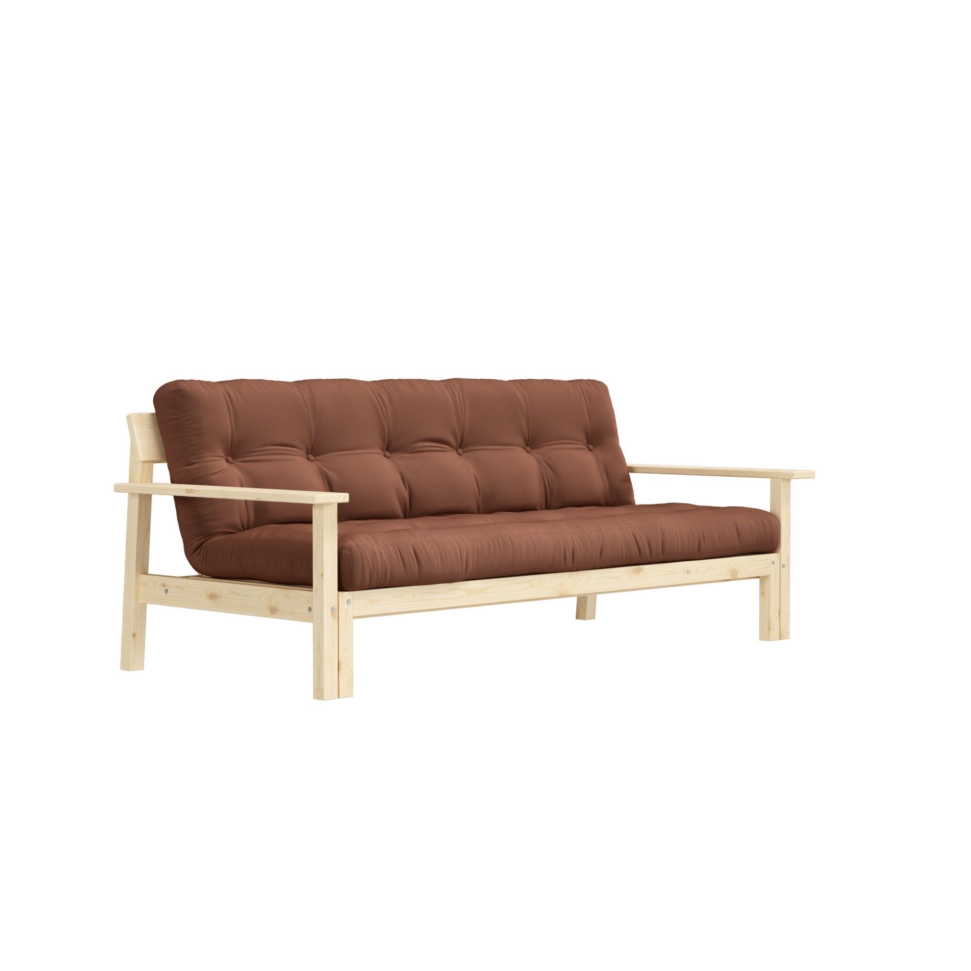 Unwind Sovesofa Klarlakeret Fyrretr/759 Clay Brown