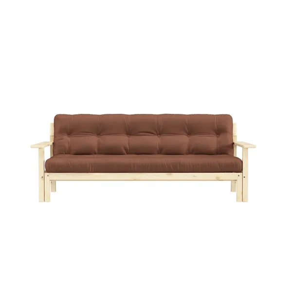 Unwind Sofa Bed Clear Lacquered Pine/759 Clay Brown
