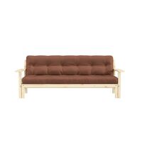 Unwind Sofa Bed Clear Lacquered Pine/759 Clay Brown