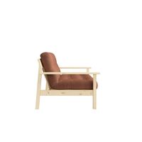 Unwind Sofa Bed Clear Lacquered Pine/759 Clay Brown