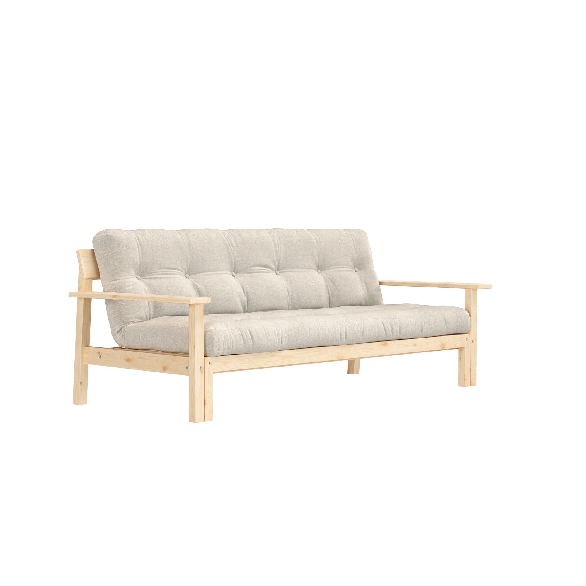 Unwind Sovesofa Klarlakeret Fyrretr/914 Linen