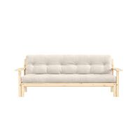 Unwind Sofa Bed Clear Lacquered Pine/914 Linen