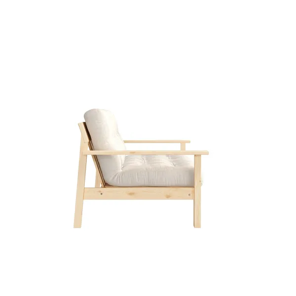 Unwind Sofa Bed Clear Lacquered Pine/914 Linen