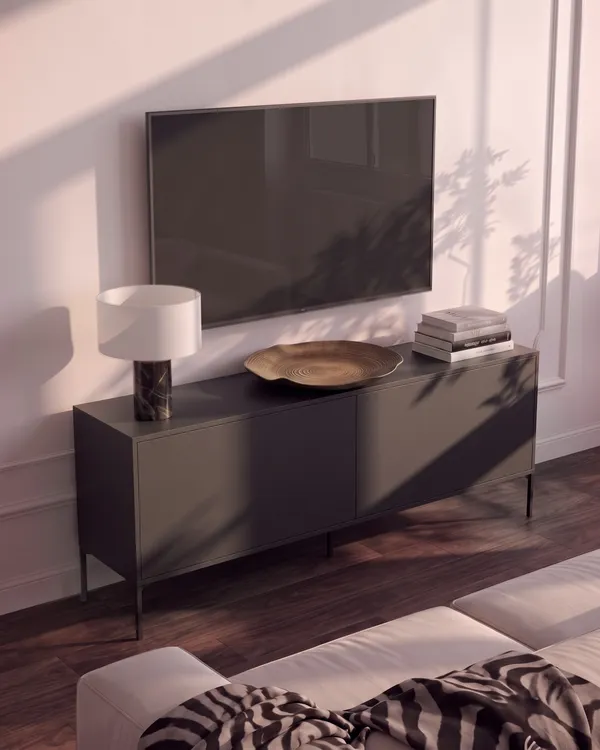 Bloc TV Bench 136 cm Black