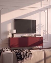 Bloc TV Bench 136 cm Garnet Red