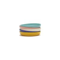 Feast Deep Plate Pink/Pepper Blue
