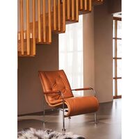 Poltrona Serpentine Cromo/Elmo Soft 33007/Cognac 8632