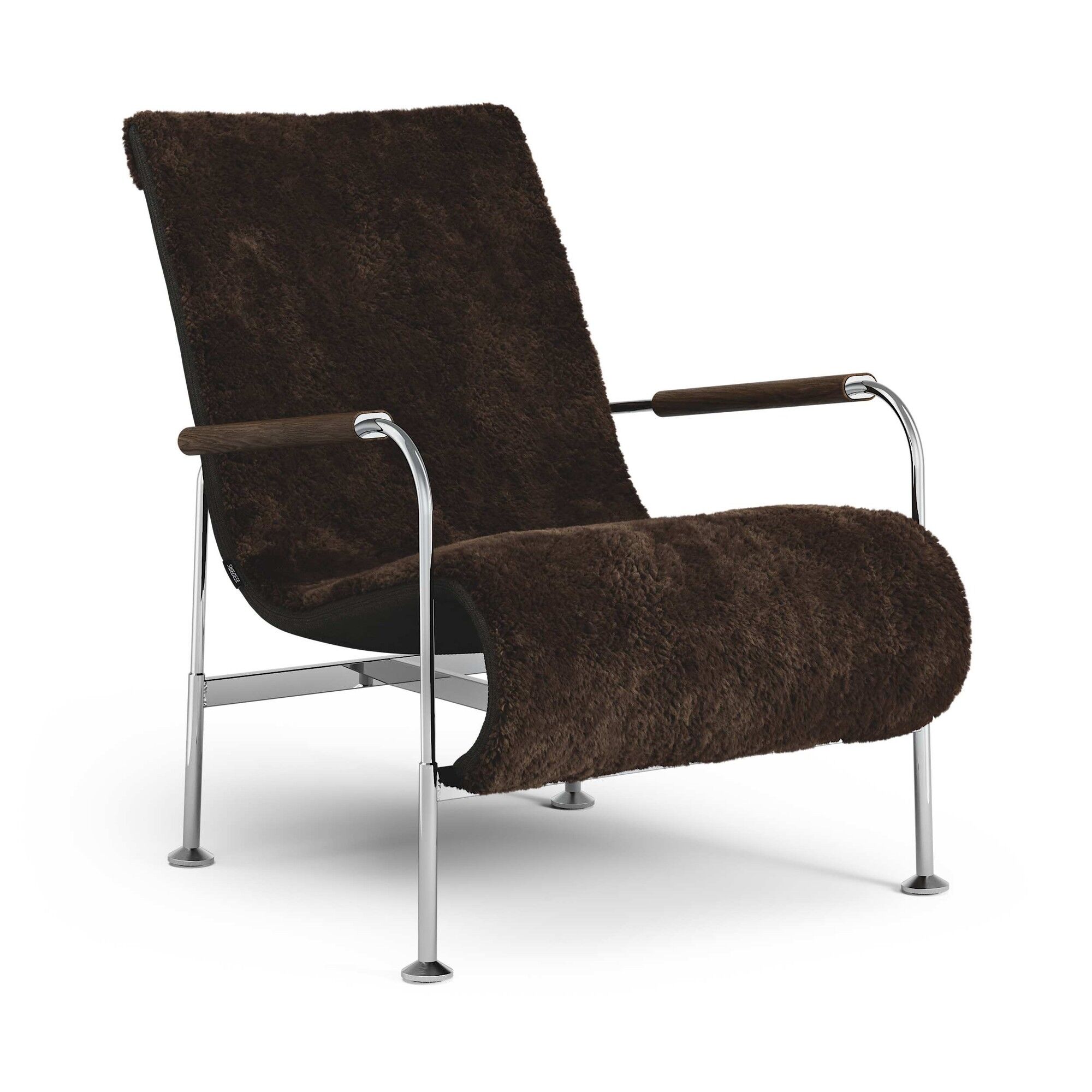Serpentine Lnestol Krom/Sheepskin Espresso/Mrk Eg