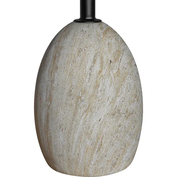 Shine Side Table Black/Travertine